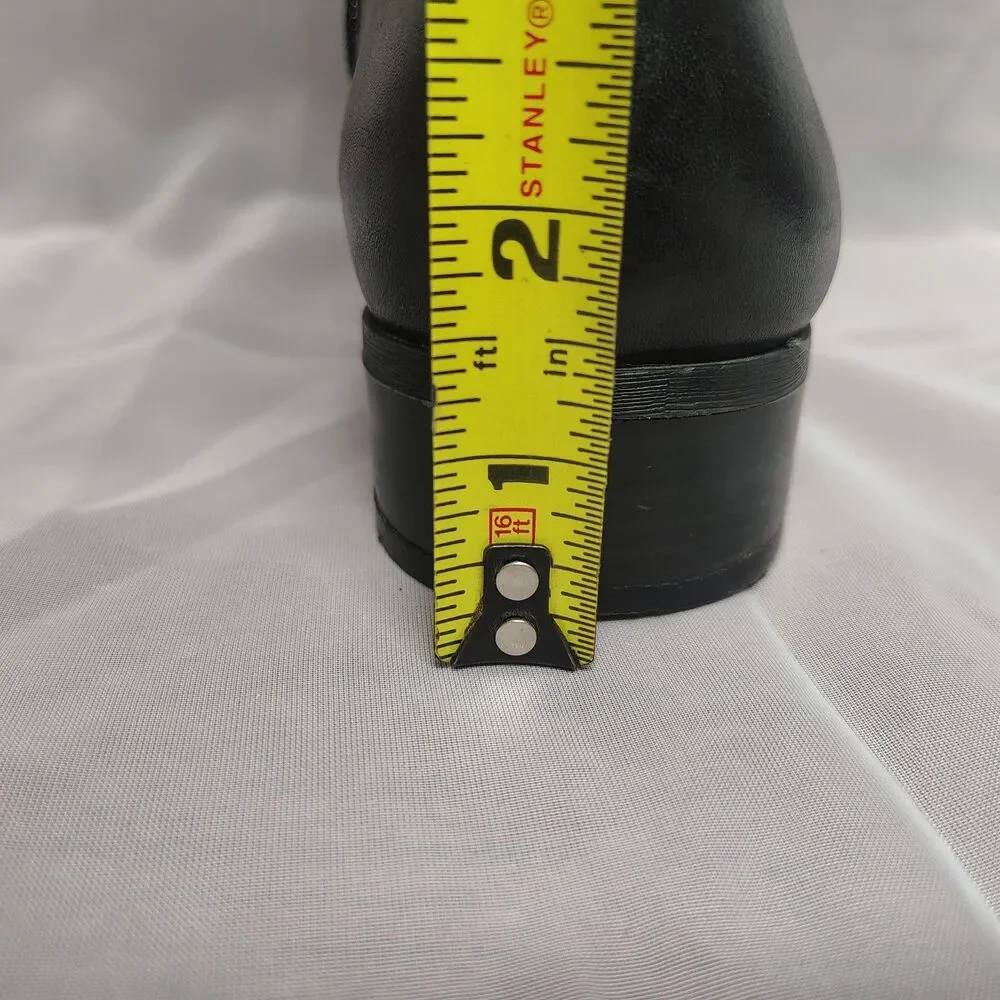 Inc International Concepts Fawne Black Leather Riding Boots Kneehigh Womens 8M